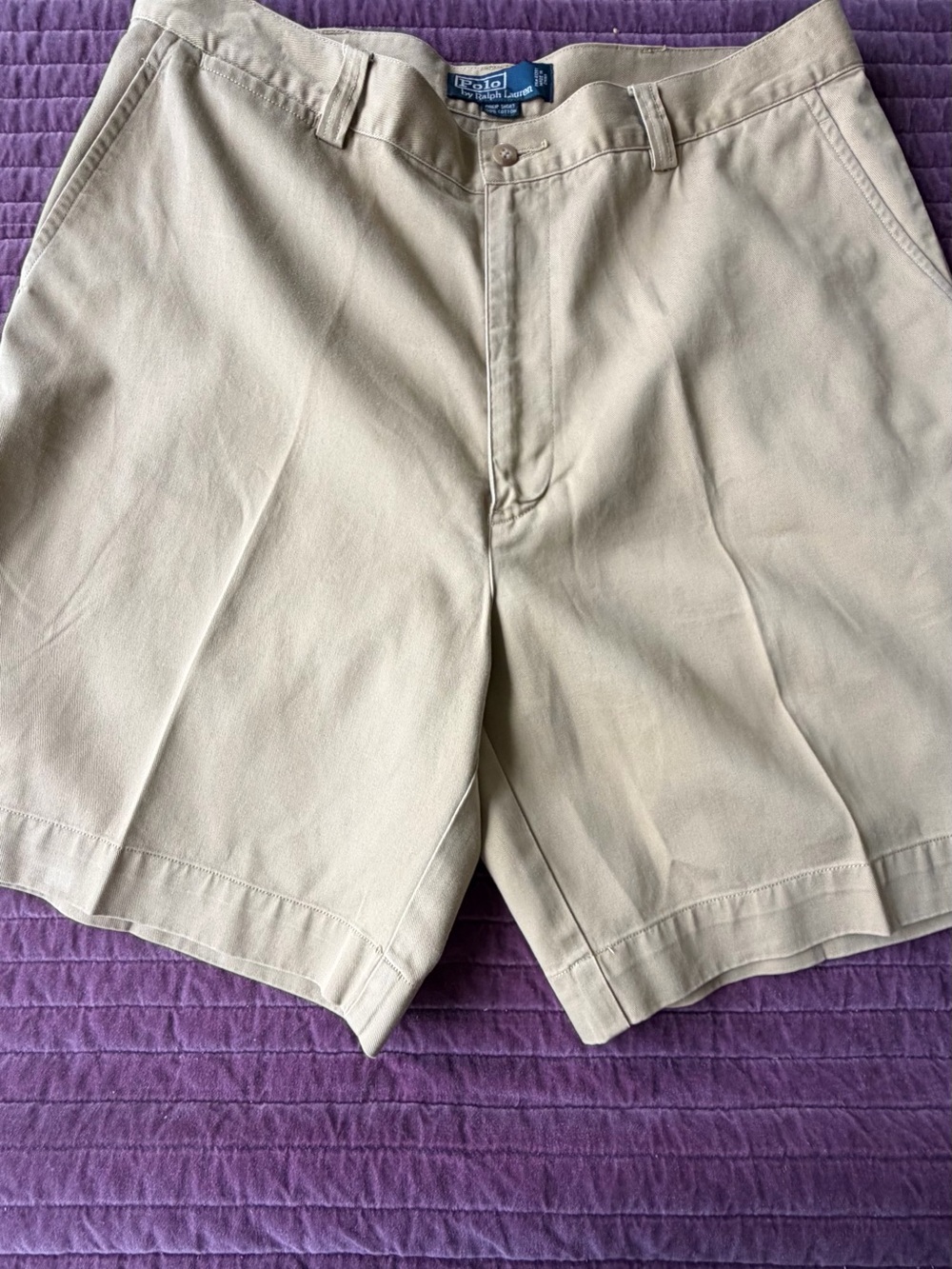 Ralph Lauren Men’s Classic Flat Front Khaki Shorts - Light Beige